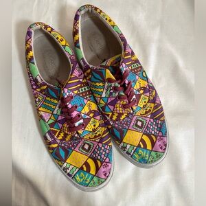 Bucket Feet Artist Circle Multicolor Patterned Sneakers